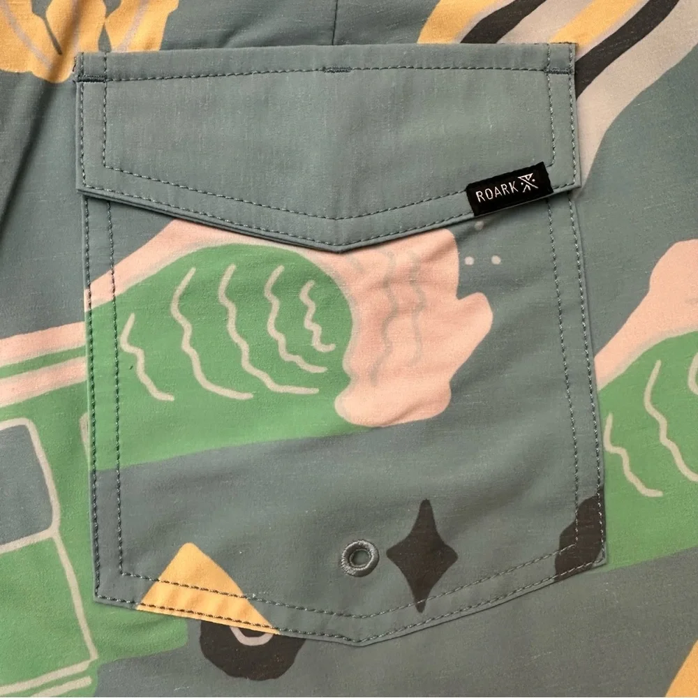 Roark Passage Boardshort Beach Swim Shorts Men’s Size 31 Multicolour